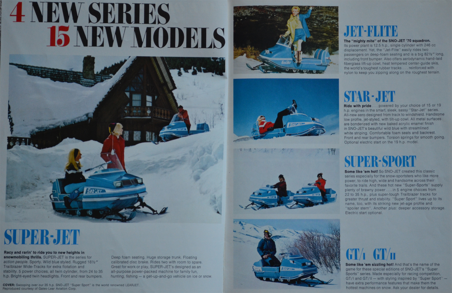 1965 Sno Jet Snowmobile Brochure and Photo 
